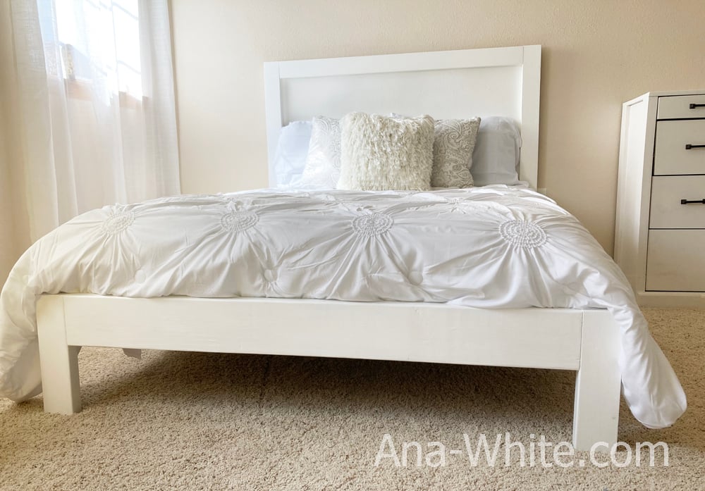 White bed on sale frames queen